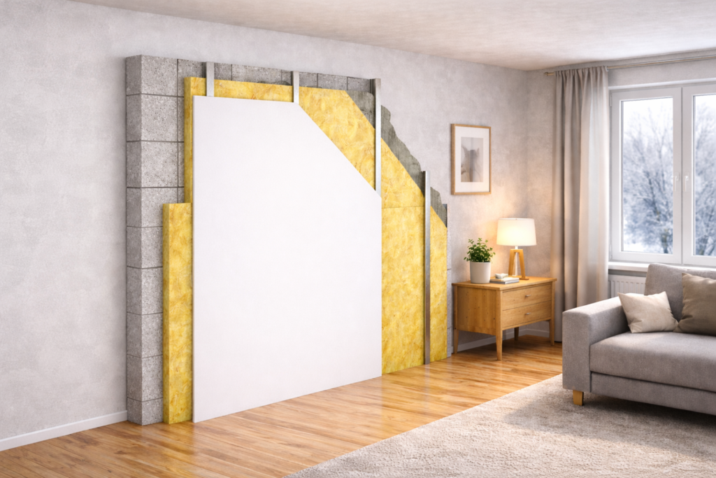 ocieplenie ściany w zimnym pokoju