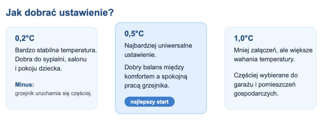 Histereza - jak dobrać