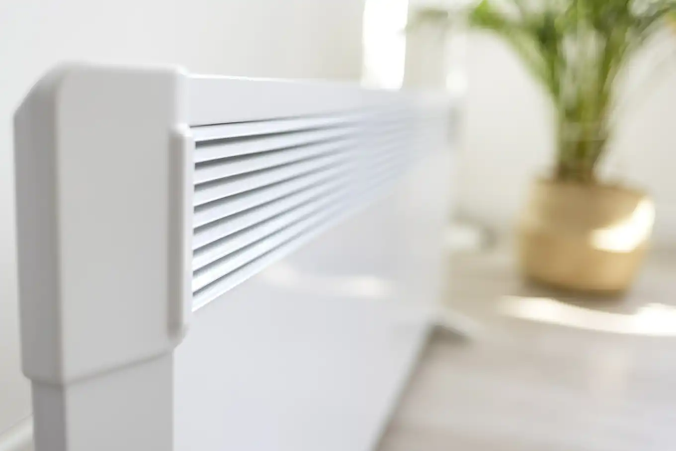 zamontowany grzejnik elektryczny